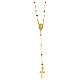 Collana Miracolosa e croce AMEN argento 925 finitura dorata s3