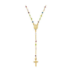 Miraculous necklace and AMEN cross in 925 silver gold finish
