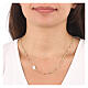 Collana Amen cristalli amaranto rosa verdi finitura dorata s2