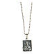 Necklace Christ the Lord AMEN 925 silver burnished finish s1