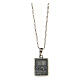 Necklace Christ the Lord AMEN 925 silver burnished finish s3