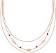 Triple chain necklace AMEN in 925 silver rose s1