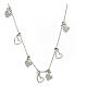 Hearts necklace AMEN 925 silver rhodium finish s3
