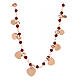 Rose Hearts Necklace AMEN 925 silver rose finish s4