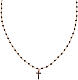 AMEN necklace with black crystals and black zircon cross, rosé finish s1