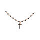 AMEN necklace with black crystals and black zircon cross, rosé finish s3