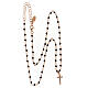 Collana Croce zirconata nera AMEN argento 925 finitura rosé s5