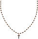 Black zircon cross necklace AMEN 925 silver rose finish s1