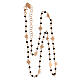 AMEN necklace with black crystals and symbols, rosé finish s4