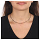 Rose necklace with symbols AMEN 925 rose silver s2