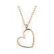 AMEN necklace with stylised cut-out heart pendant, rosé 925 silver s3