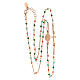 Miraculous necklace and cross AMEN multicolor crystals rose fin. s3