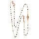 Collana Miracolosa e croce AMEN cristalli multicolore finitura dorata s4