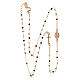 Miraculous necklace and cross AMEN multicolored crystals golden finish s4