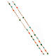 Collana Croce med. Miracolosa AMEN cristalli multicolore fin. rosata s4