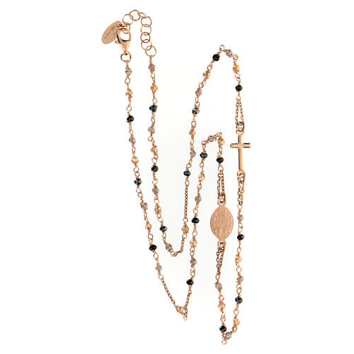 Collana Rosé argento 925 AMEN cristalli multicolore Miracolosa 5