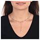Collana arg. 925 cristalli fumé tortora verdi AMEN Mirac. fin. rosata s2