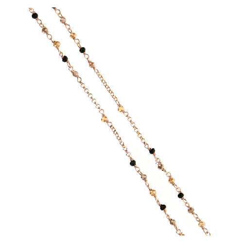 Miraculous medal necklace 925 silver necklace AMEN multicolor crystals rose 3