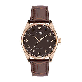 AMEN Anno Zero watch, brown, 39 mm