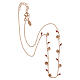 Collana Cuori cristalli rossi alternati AMEN argento 925 rosé s4