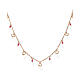 Hearts necklace alternating red crystals AMEN 925 silver rose s1