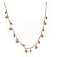 Hearts necklace alternating red crystals AMEN 925 silver rose s3