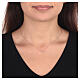 Collana Cuore effetto corda AMEN argento 925 fin. Rosé s2