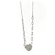 AMEN necklace with long chain links and heart-shaped pendant, rhodium-plated 925 silver s3