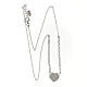 AMEN necklace with long chain links and heart-shaped pendant, rhodium-plated 925 silver s4
