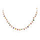 Collana zirconi colorati AMEN argento 925 finitura rosè s1
