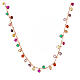 Collana zirconi colorati AMEN argento 925 finitura rosè s2