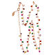 Collana zirconi colorati AMEN argento 925 finitura rosè s3