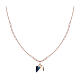 AMEN rosé necklace with elongated hearts s1
