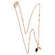 AMEN rosé necklace with elongated hearts s4