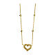 Rope-effect heart necklace AMEN gold finish s3