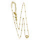 Rope-effect heart necklace AMEN gold finish s5