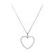 AMEN necklace of 925 silver with big zircon heart s1