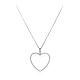 Collana Grande Cuore zirconato AMEN argento 925 s1