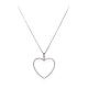 Big heart pendant necklace AMEN 925 silver zircon s1