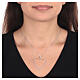 Big heart pendant necklace AMEN 925 silver zircon s2