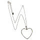 Big heart pendant necklace AMEN 925 silver zircon s4