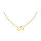 AMEN necklace with intertwined hearts, gold plated 925 silver s1