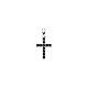Collier AMEN croix pendentif zircons noirs argent 925 rhodié s3