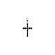Collana pendente Croce zirconi neri AMEN finitura rodio s3
