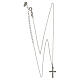 Collana pendente Croce zirconi neri AMEN finitura rodio s5