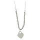 AMEN necklace of 925 silver with round beads and heart pendant s3