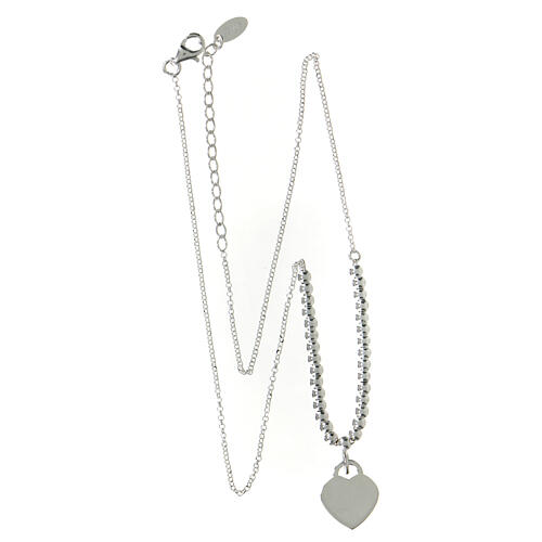 Collana Cuore Sfere AMEN argento 925 argentato 4