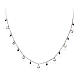 Collana Cuori cristalli neri alternati AMEN arg. 925 fin. rodiata s1