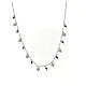 Heart necklace with alternating black crystals AMEN 925 silve rhodium-plated s3