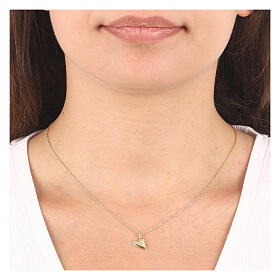 AMEN necklace with gold plated heart, 925 silver